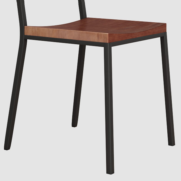 Open Back Side Chair Industrial Metal Kitchen Dining Room Chair