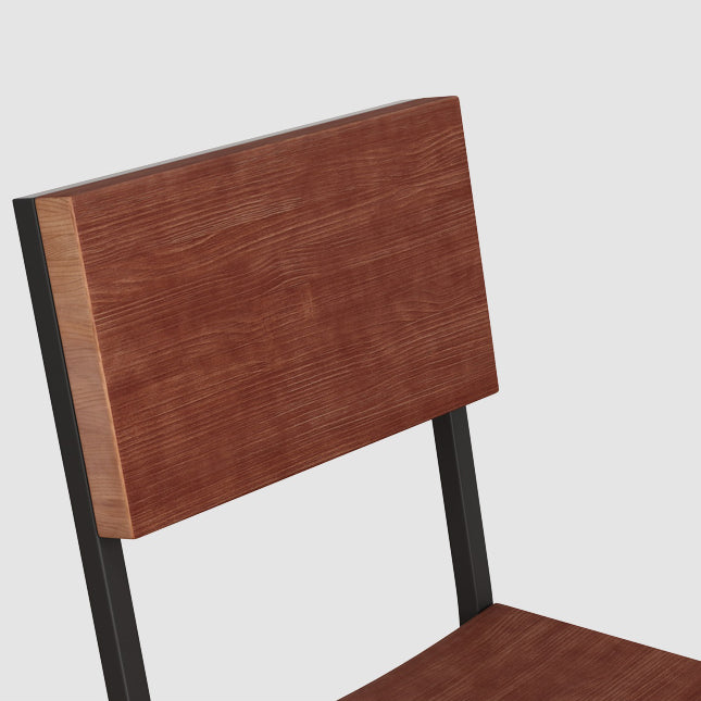 Open Back Side Chair Industrial Metal Kitchen Dining Room Chair