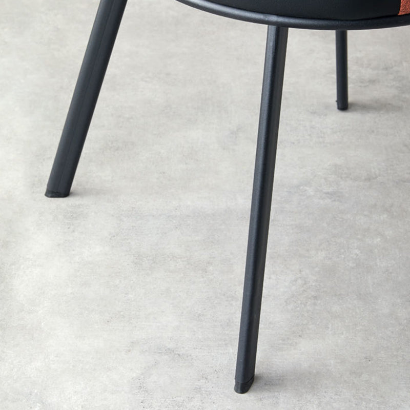 Industrial Faux Leather Dining Chairs Solid Back Armless Dining Chair