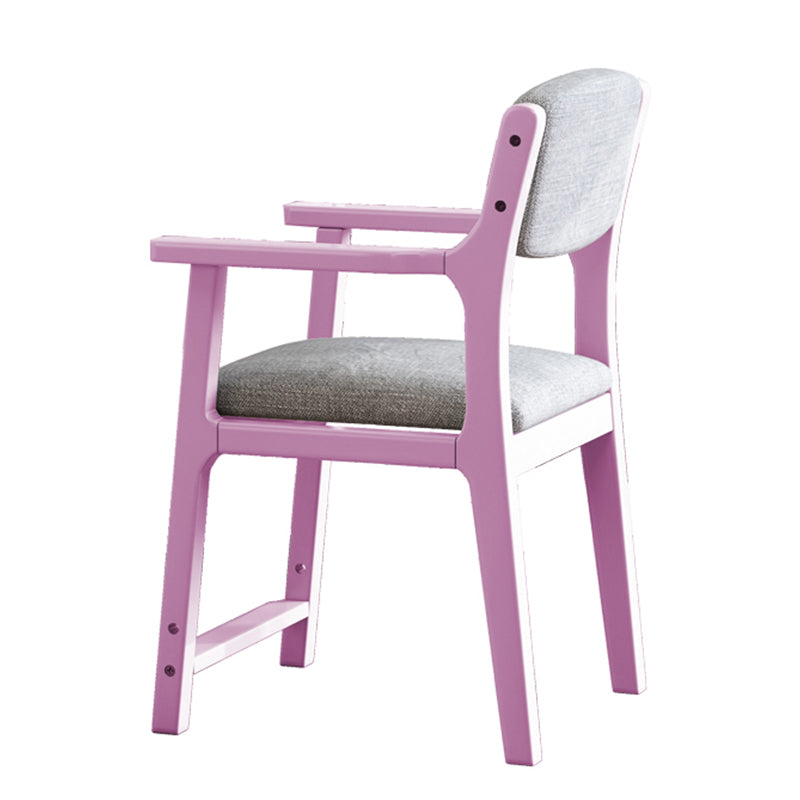 Modern Dining Chairs Open Back Dining Arm Side Chair with Wooden Legs