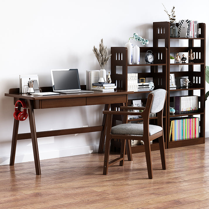 Modern Dining Chairs Open Back Dining Arm Side Chair with Wooden Legs