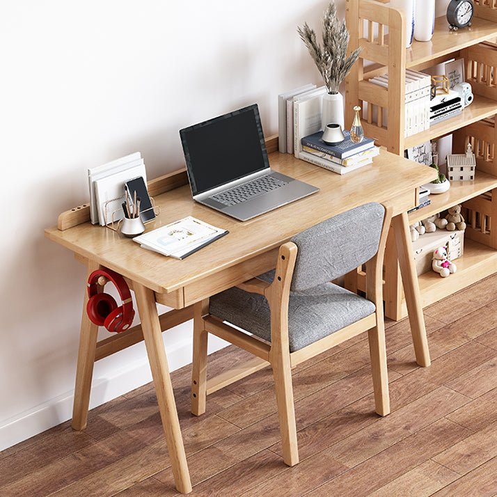 Modern Dining Chairs Open Back Dining Arm Side Chair with Wooden Legs