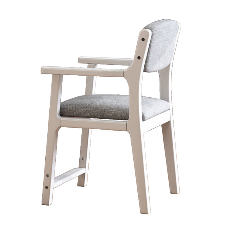 Modern Dining Chairs Open Back Dining Arm Side Chair with Wooden Legs