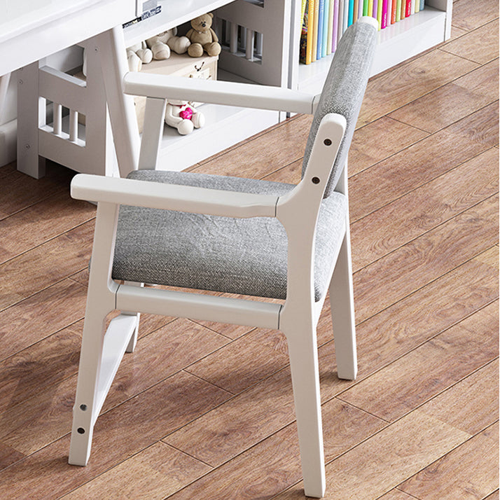 Modern Dining Chairs Open Back Dining Arm Side Chair with Wooden Legs