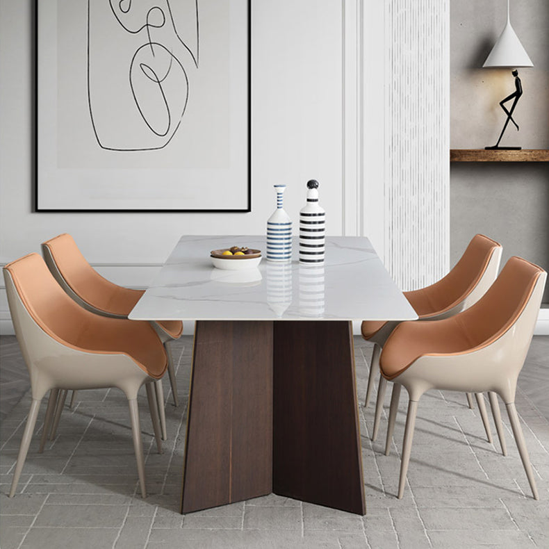 Contemporary Metal Dining Armless Chair Upholstered Dining Side Chair for Restaurant Use