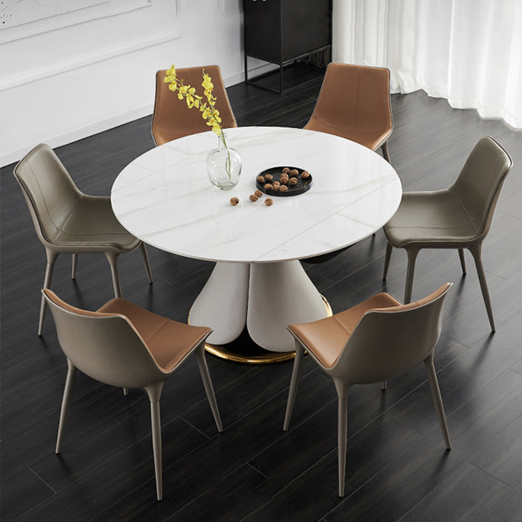 Contemporary Metal Dining Armless Chair Upholstered Dining Side Chair for Restaurant Use