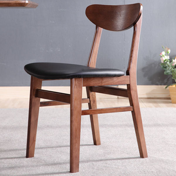 Contemporary Restaurant Wood Side Chair Matte Finish Open Back Dining Chair