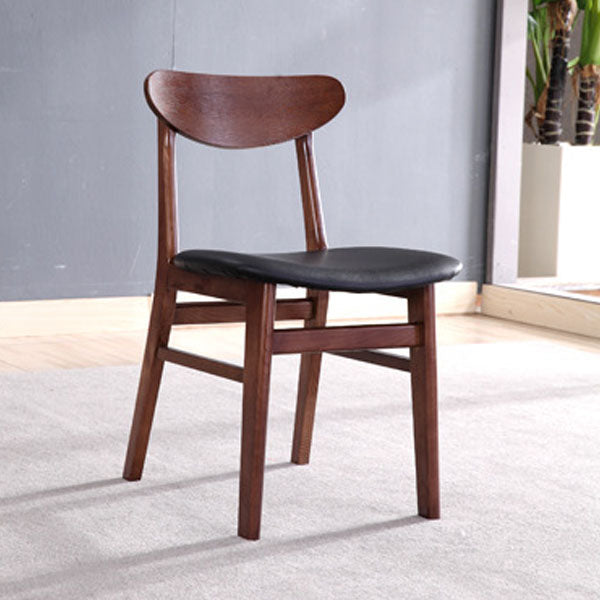 Contemporary Restaurant Wood Side Chair Matte Finish Open Back Dining Chair