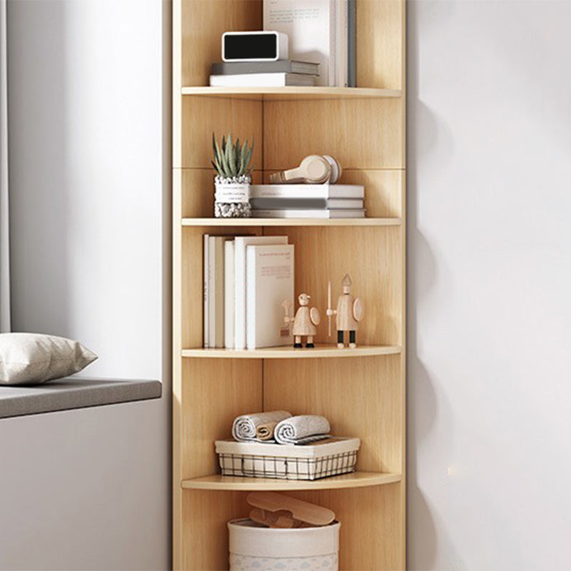 Contemporary Triangle Accent Chest with Shelves Wooden Scratch Resistant Chest