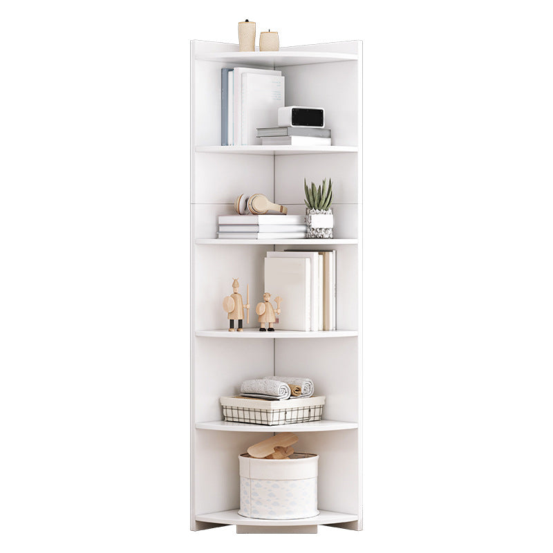 Contemporary Triangle Accent Chest with Shelves Wooden Scratch Resistant Chest