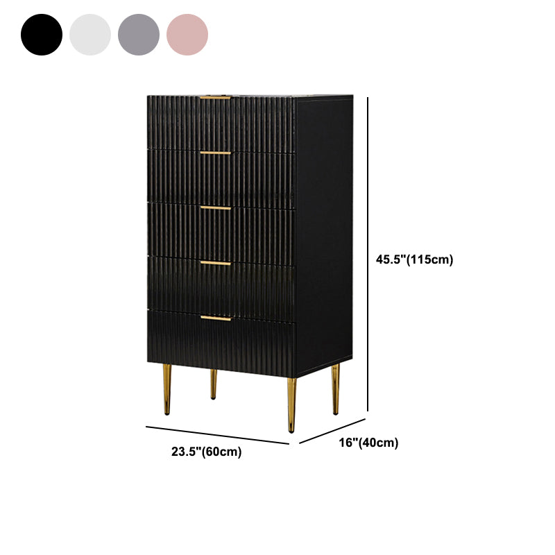 Modern 15.74" Wide Accent Chest Solid Wood Soft Close Drawers Chest