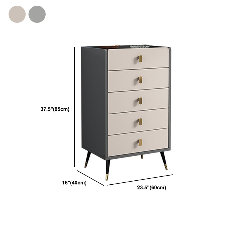 15.74" Wide Modern Accent Chest with Soft Close Drawers Wood Chest