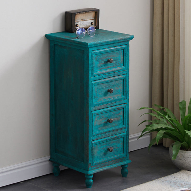 Solid Wood Accent Chest with Drawers 13.77" Wide Chest with Bun Feet