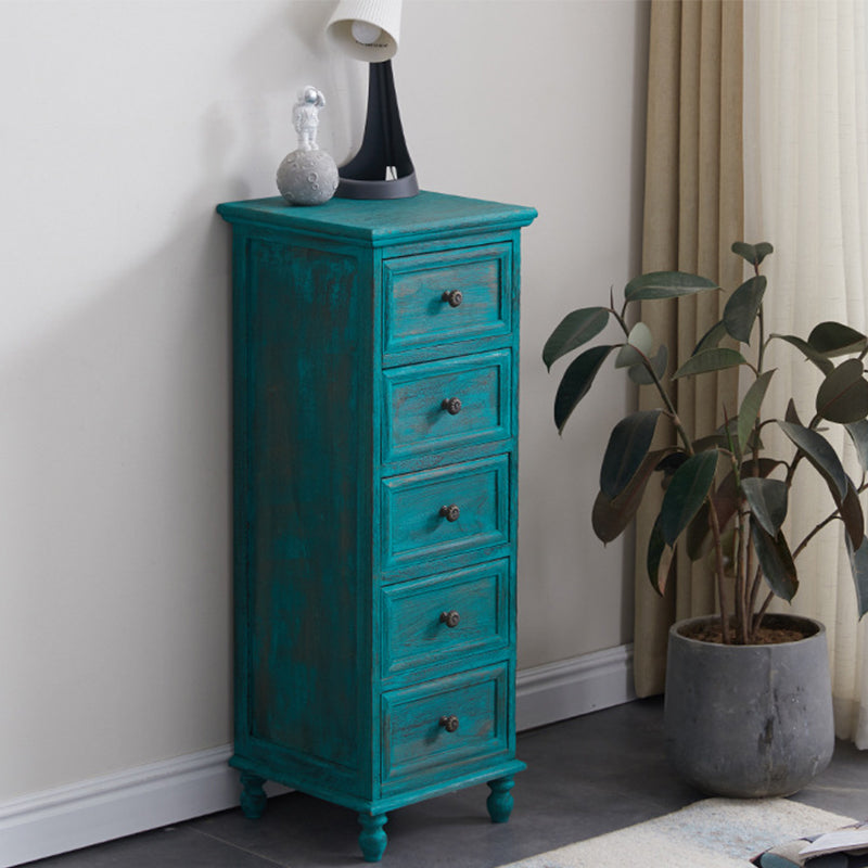 Solid Wood Accent Chest with Drawers 13.77" Wide Chest with Bun Feet