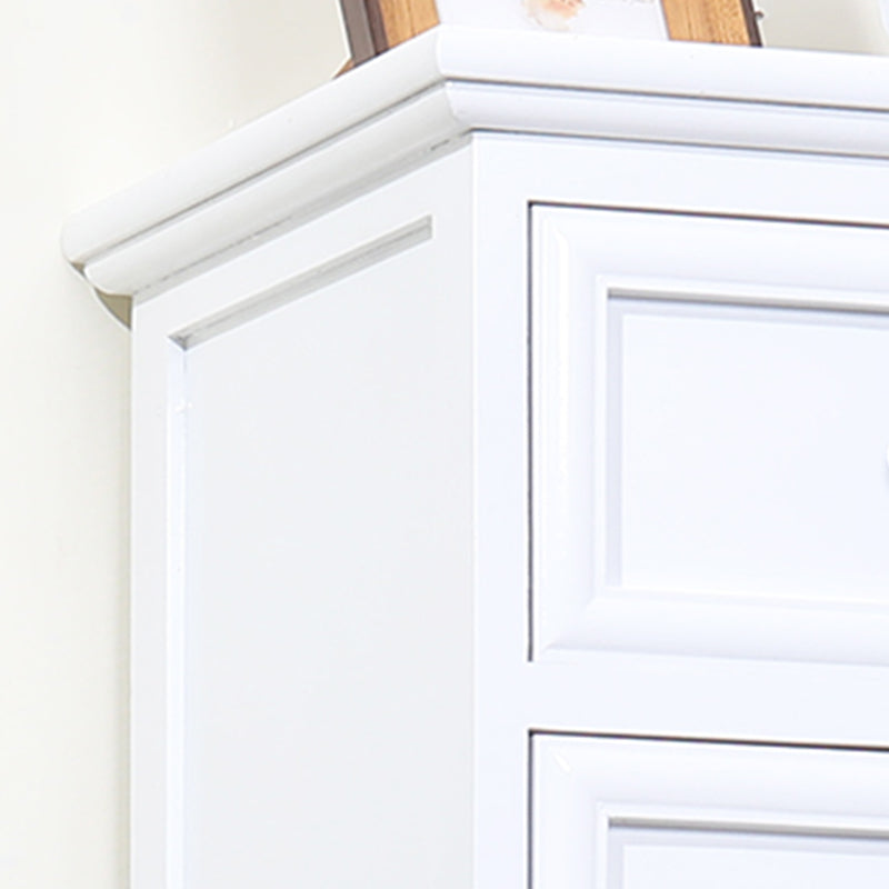 Solid Wood Accent Chest with Drawers 13.77" Wide Chest with Bun Feet