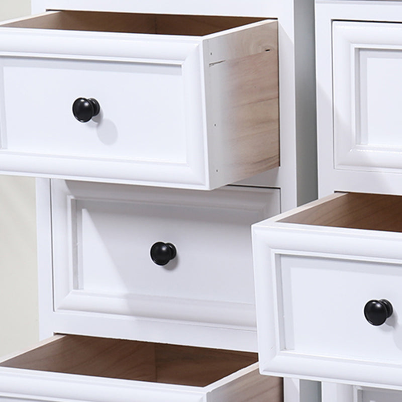Solid Wood Accent Chest with Drawers 13.77" Wide Chest with Bun Feet