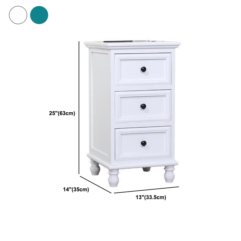 Solid Wood Accent Chest with Drawers 13.77" Wide Chest with Bun Feet