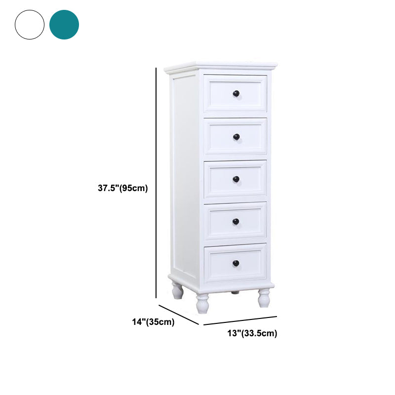 Solid Wood Accent Chest with Drawers 13.77" Wide Chest with Bun Feet