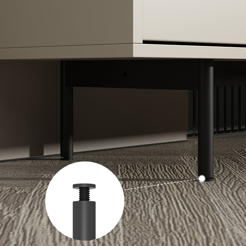 13.77" Wide Modern Accent Chest with 6 Drawers and 4 Straight Black Legs