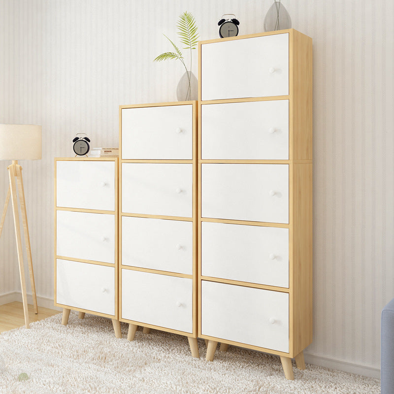 9.44" Wide Storage Cabinet with Doors Contemporary Wooden Accent Cabinet