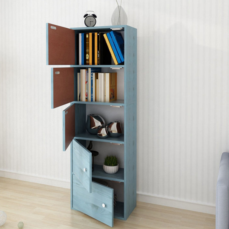 9.44" Wide Storage Cabinet with Doors Contemporary Wooden Accent Cabinet