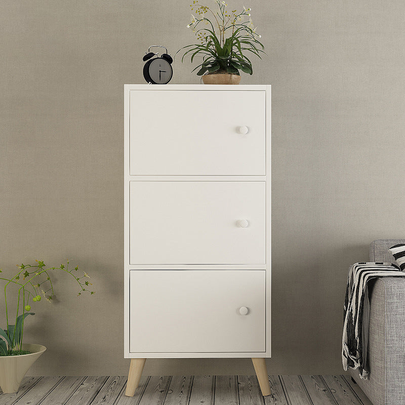 9.44" Wide Storage Cabinet with Doors Contemporary Wooden Accent Cabinet