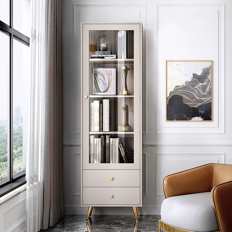 23.62" Wide Wood And Metal 1 - Door Accent Cabinet, 2 - Drawer Accent Cabinet - Wood
