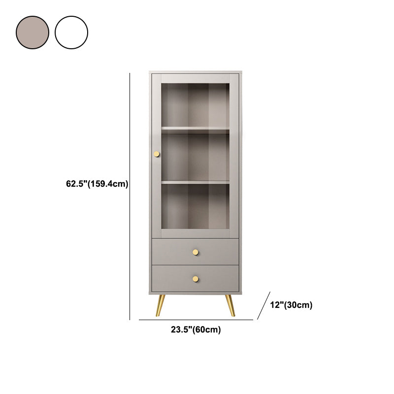 23.62" Wide Wood And Metal 1 - Door Accent Cabinet, 2 - Drawer Accent Cabinet - Wood