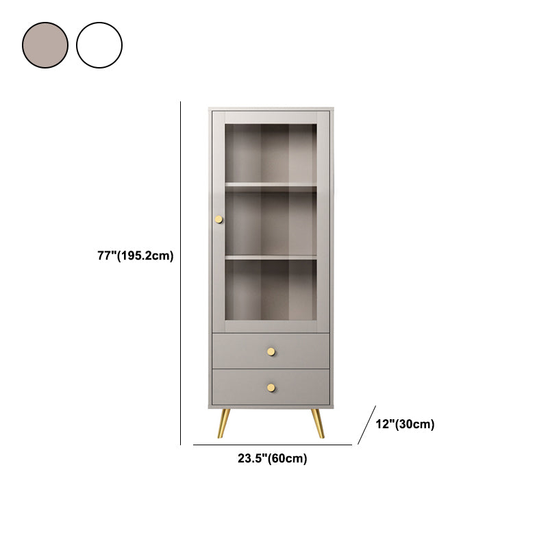 23.62" Wide Wood And Metal 1 - Door Accent Cabinet, 2 - Drawer Accent Cabinet - Wood