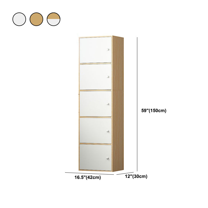 Contemporary Rectangle Wood  With Doors and Knobs Accent Cabinet