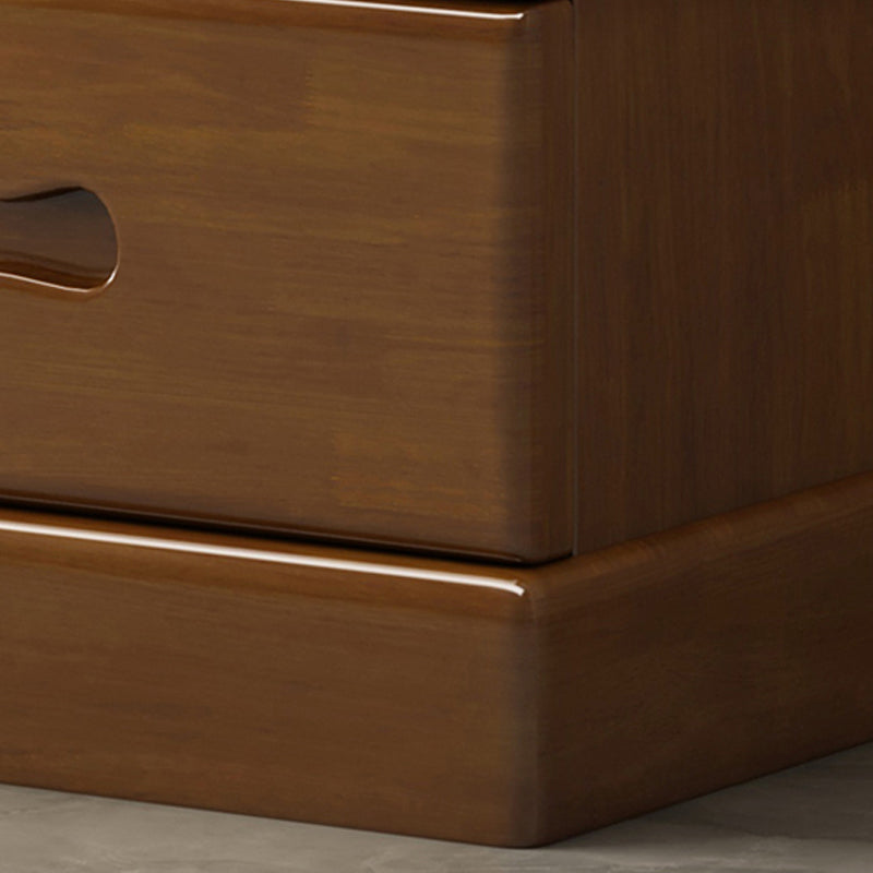 Rubberwood Accent Chest with1 - Door and Drawer, Bar Pulls Chest