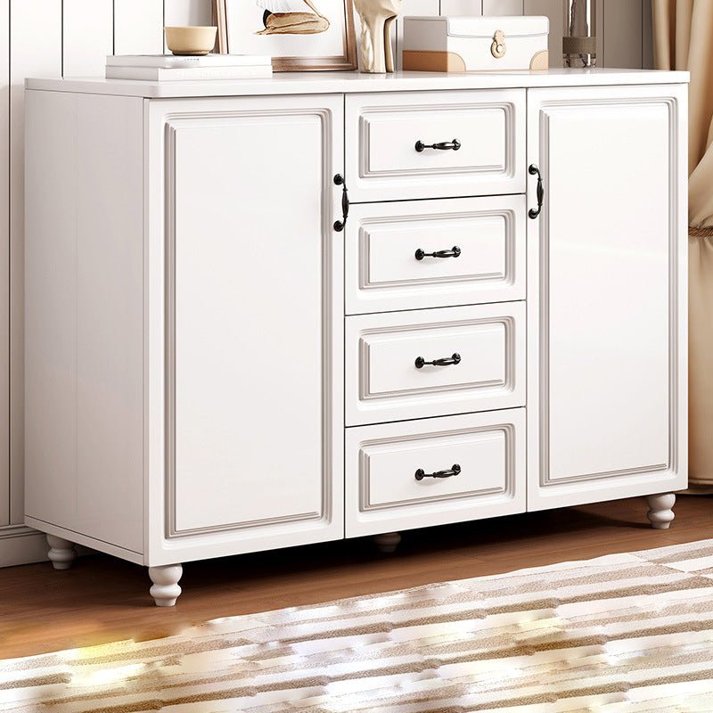 Wood Accent Cabinet with Drawers 14.96" Wide Modern Standard Side Cabinet