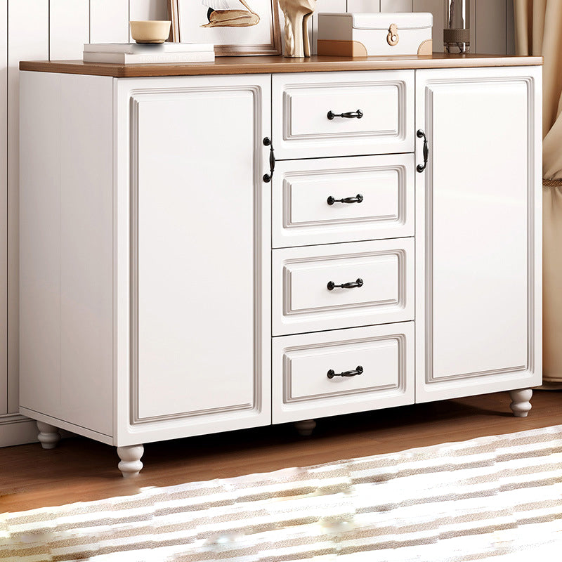 Wood Accent Cabinet with Drawers 14.96" Wide Modern Standard Side Cabinet
