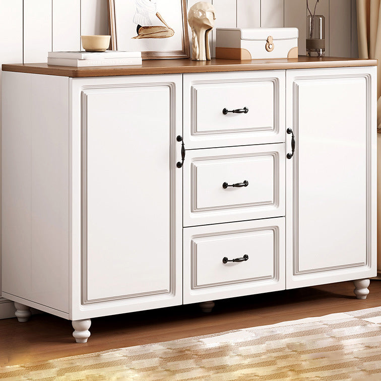 Wood Accent Cabinet with Drawers 14.96" Wide Modern Standard Side Cabinet