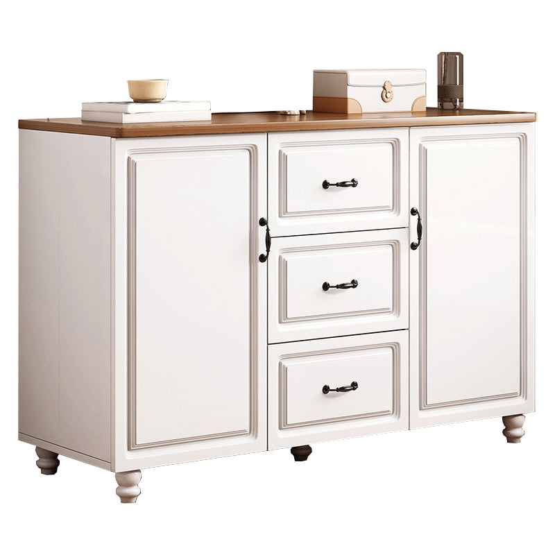 Wood Accent Cabinet with Drawers 14.96" Wide Modern Standard Side Cabinet