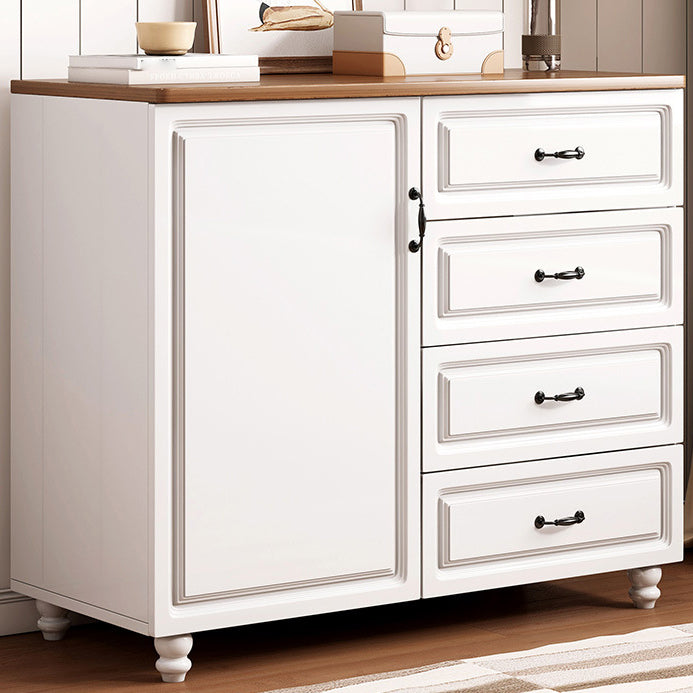 Wood Accent Cabinet with Drawers 14.96" Wide Modern Standard Side Cabinet