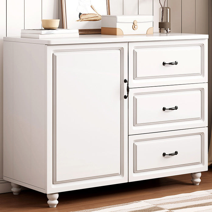 Wood Accent Cabinet with Drawers 14.96" Wide Modern Standard Side Cabinet
