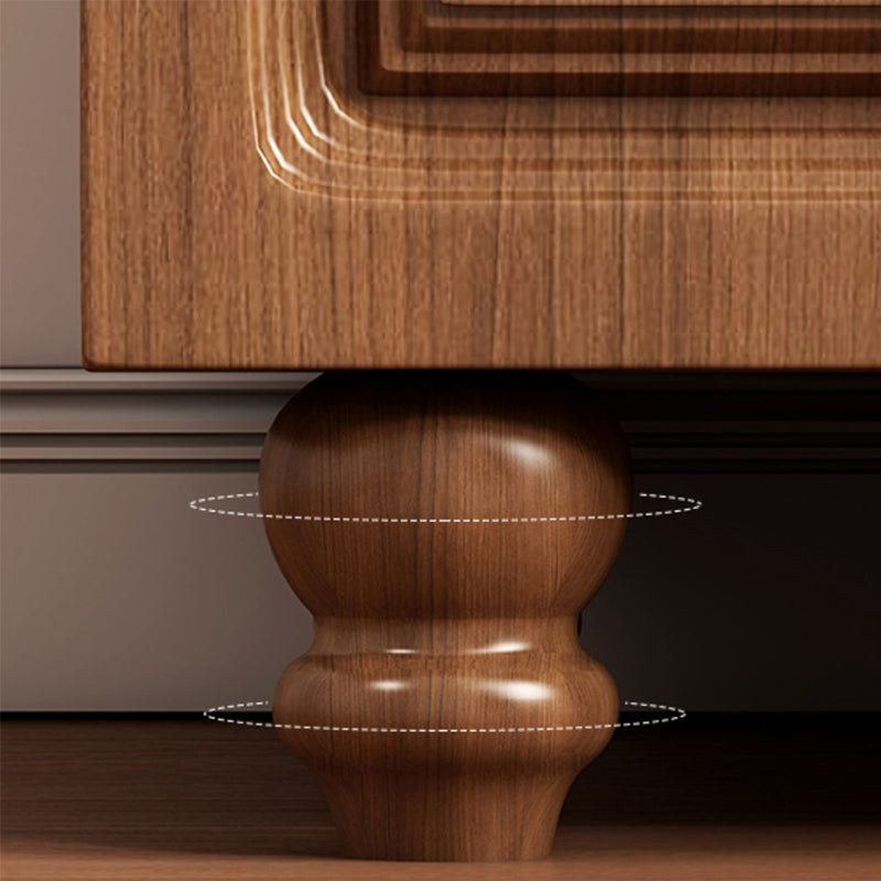 Wood Accent Cabinet with Drawers 14.96" Wide Modern Standard Side Cabinet