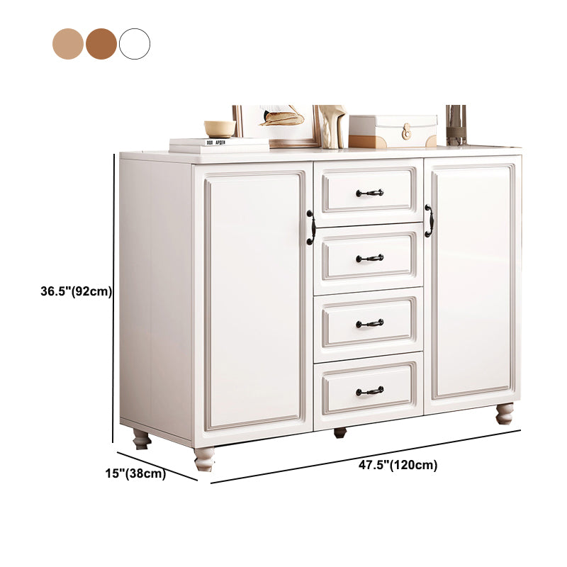 Wood Accent Cabinet with Drawers 14.96" Wide Modern Standard Side Cabinet