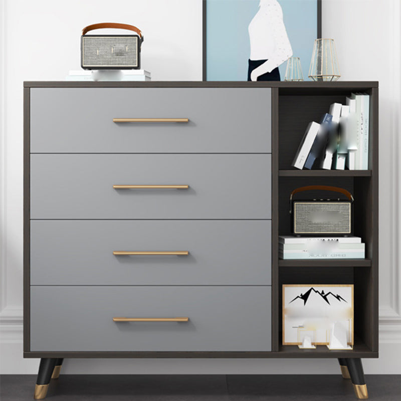 Modern Accent Chest 15.75 inch Wide  with Soft Close Drawers in Grey