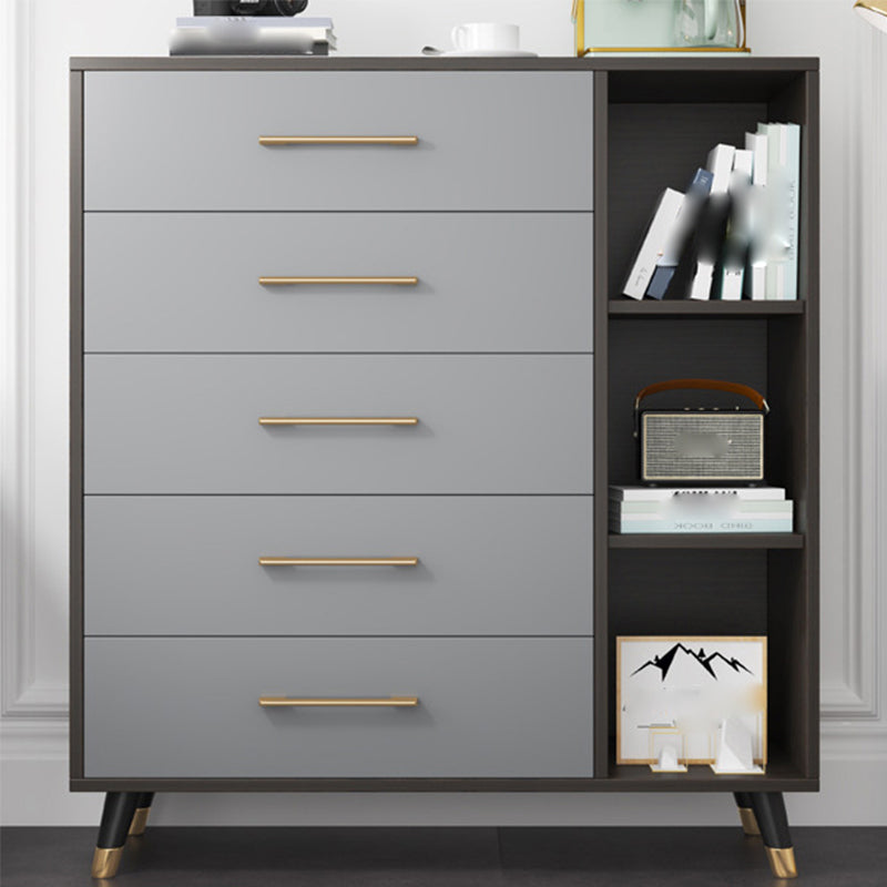 Modern Accent Chest 15.75 inch Wide  with Soft Close Drawers in Grey