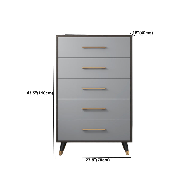 Modern Accent Chest 15.75 inch Wide  with Soft Close Drawers in Grey