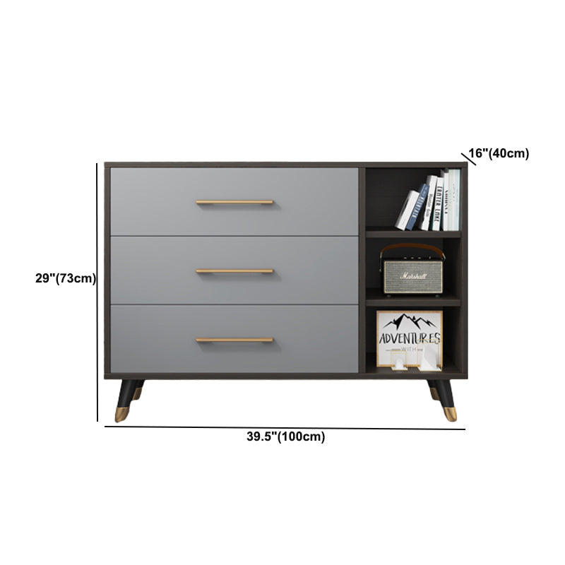 Modern Accent Chest 15.75 inch Wide  with Soft Close Drawers in Grey