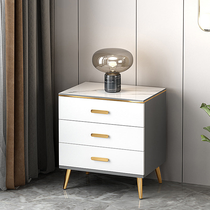 15.74" Wide Modern Accent Chest White Wooden Chest with Drawers