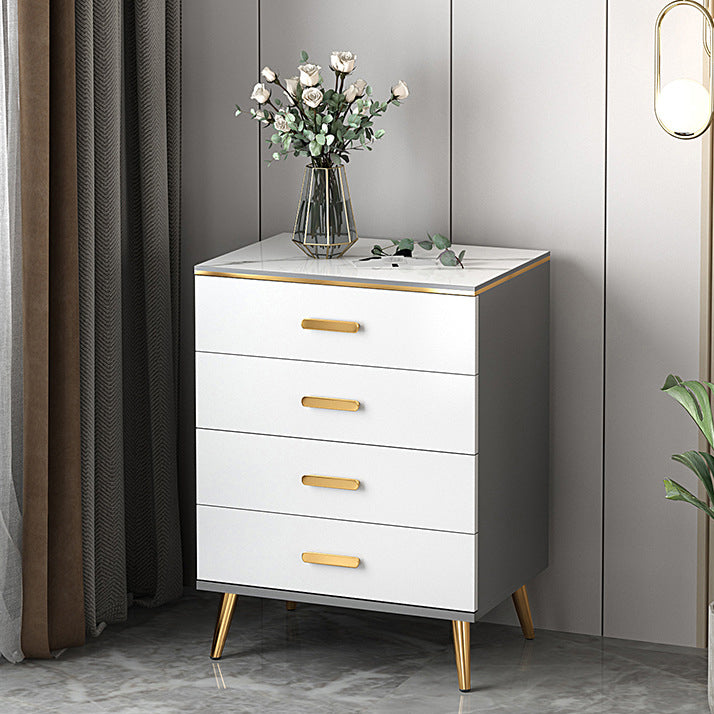 15.74" Wide Modern Accent Chest White Wooden Chest with Drawers