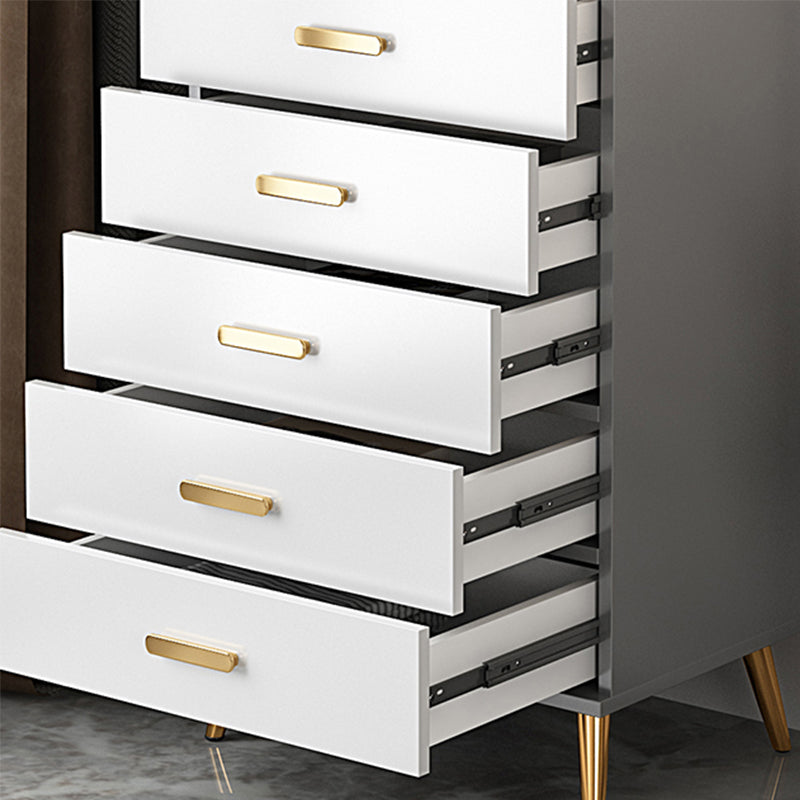 15.74" Wide Modern Accent Chest White Wooden Chest with Drawers