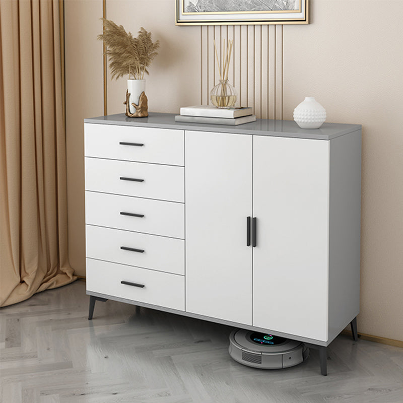 37.40" H Modern Accent Chest Wooden Side Cabinet with 5 Drawers