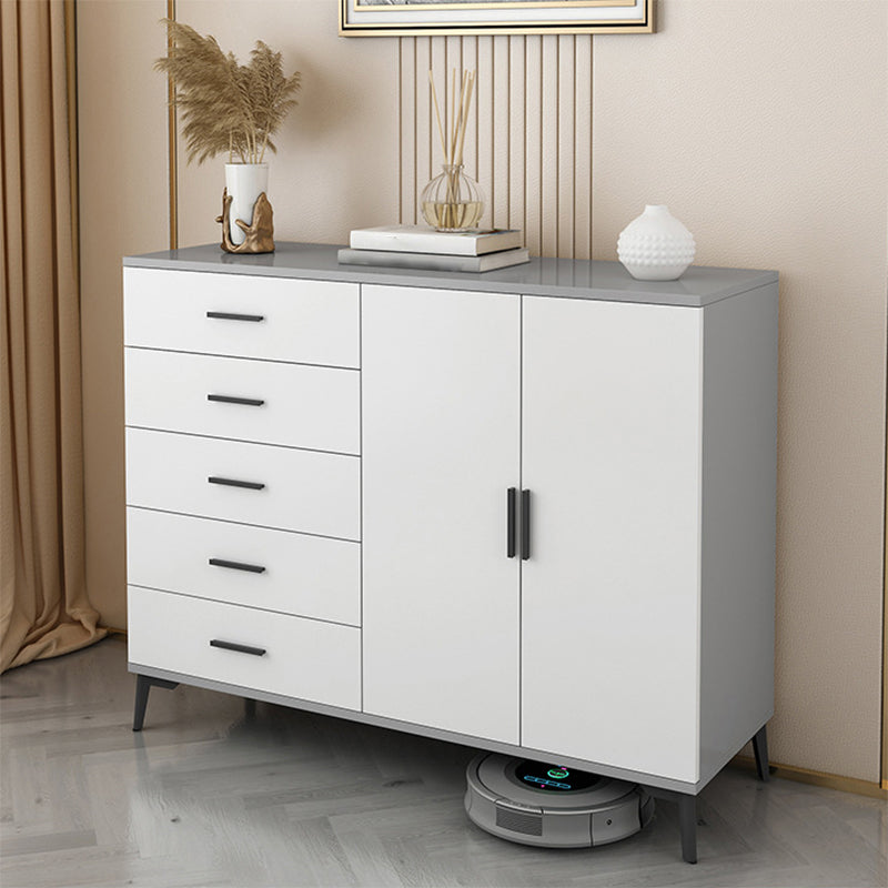 37.40" H Modern Accent Chest Wooden Side Cabinet with 5 Drawers