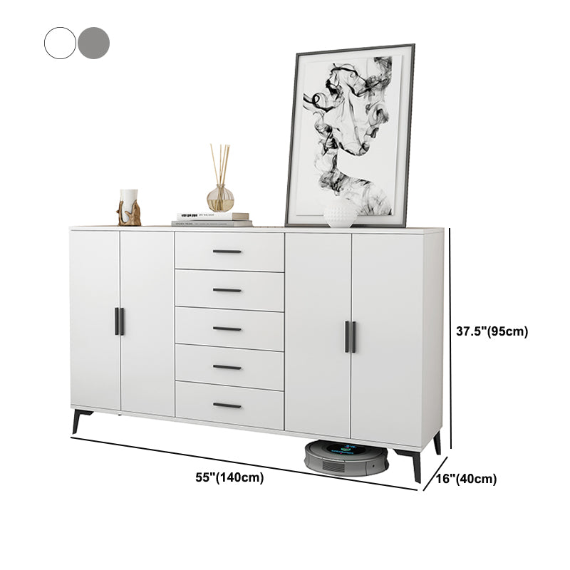 37.40" H Modern Accent Chest Wooden Side Cabinet with 5 Drawers