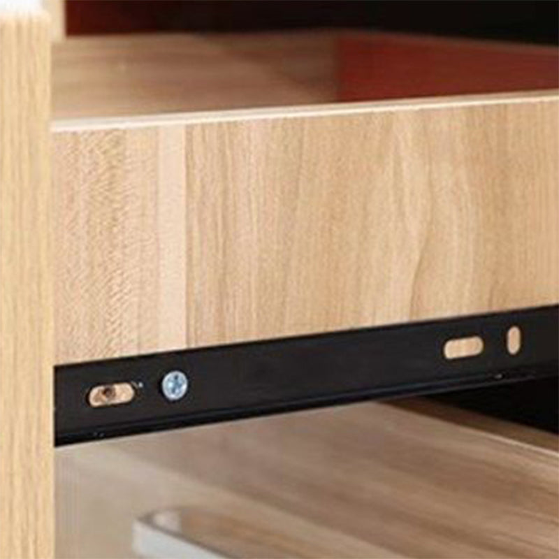 Modern Side Cabinet Wooden Accent Cabinet with 1 Door and 3 Drawers